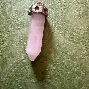 Elegant Pink Crystal Pendant Necklace